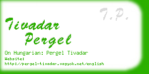 tivadar pergel business card